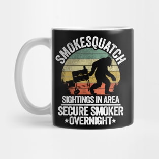 Smokesquatch Sightings In Area Funny BBQ Mug